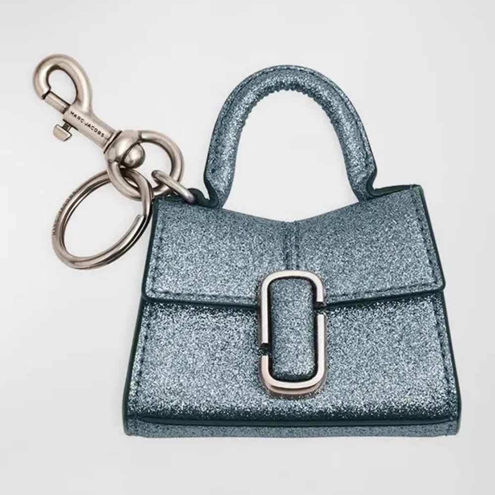 Nwt Marc Jacob’s The Galactic Glitter Silver Nano St. Marc Leather Bag Charm